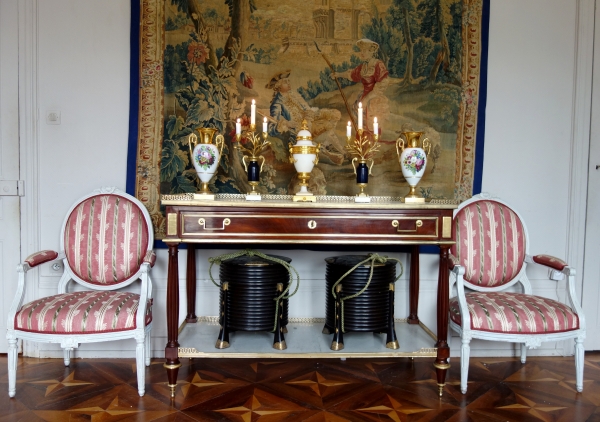 Louis XVI style ormolu and marble vase, second half of 19th century production