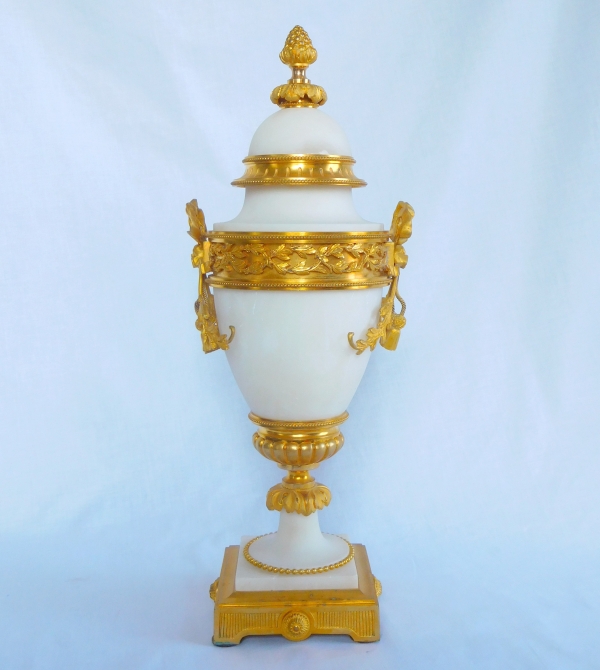 Louis XVI style ormolu and marble vase, second half of 19th century production