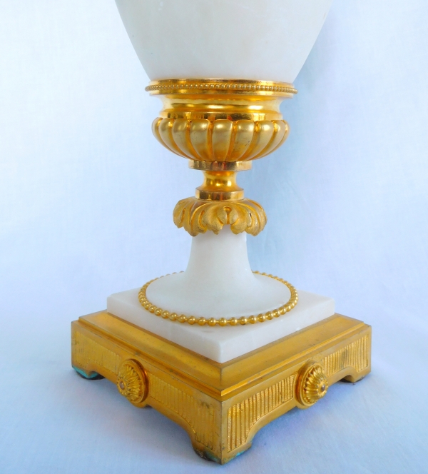 Louis XVI style ormolu and marble vase, second half of 19th century production