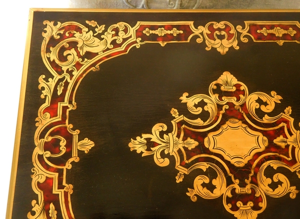 Boulle marquetry liquor cellar, 4 bottles and 16 glasses, Napoleon III period - mid-19th century