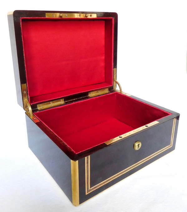 Sormani : mahogany veneered jewelry box - signed - France mid-19th century circa 1860