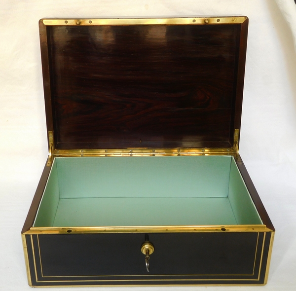 Boulle marquetry jewelry box, crown of count, 19th century circa 1840 - 1850