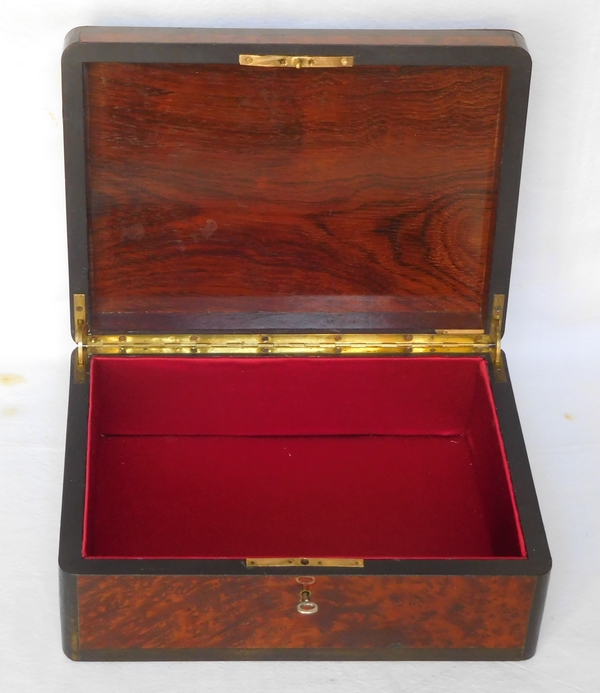 Marquetry jewelry box, 19th century