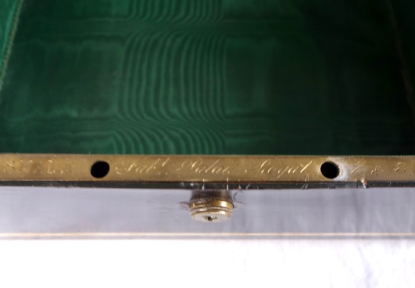 Grand coffret / cassette à bijoux en ébène - couronne de Comte - époque XIXe siècle vers 1850