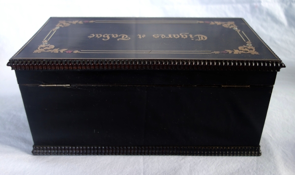 Napoleon III blackened wood and Boulle marquetry cigars box, 19th century