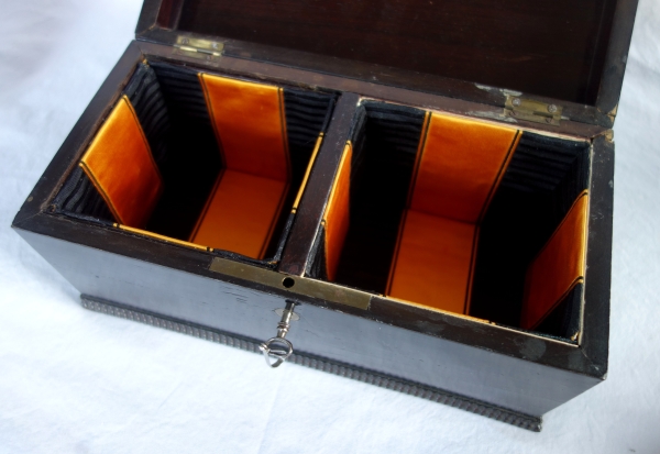 Napoleon III blackened wood and Boulle marquetry cigars box, 19th century