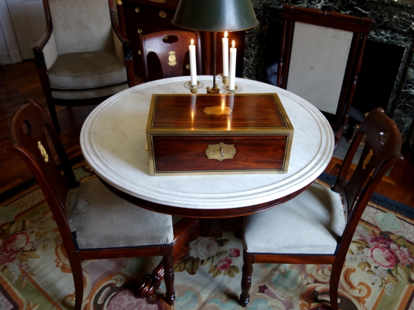 Pirate / navy officer mahogany casket, 19th century English production