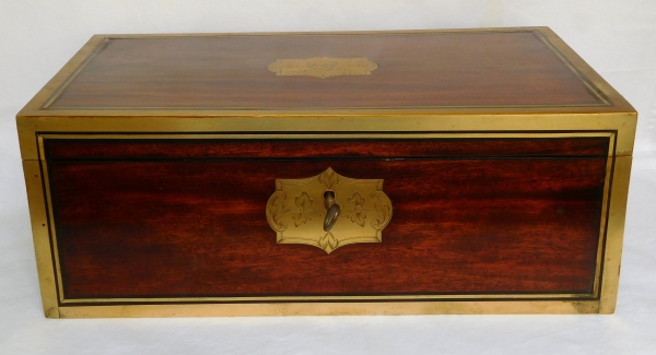 Pirate / navy officer mahogany casket, 19th century English production