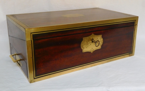 Pirate / navy officer mahogany casket, 19th century English production