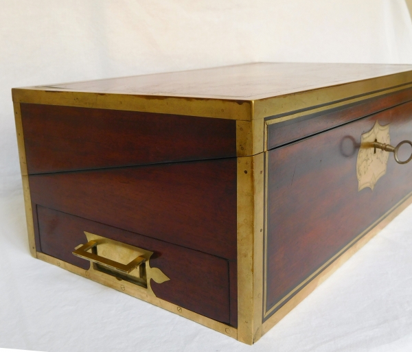 Pirate / navy officer mahogany casket, 19th century English production