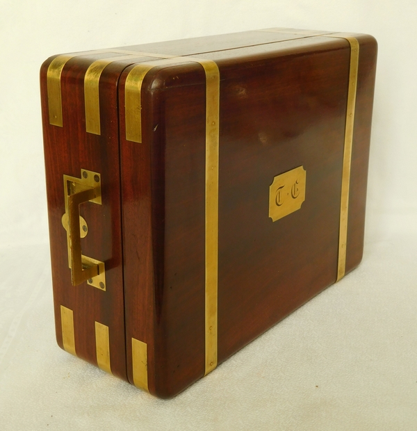 Mahogany marine case / box, early 19th century - English work