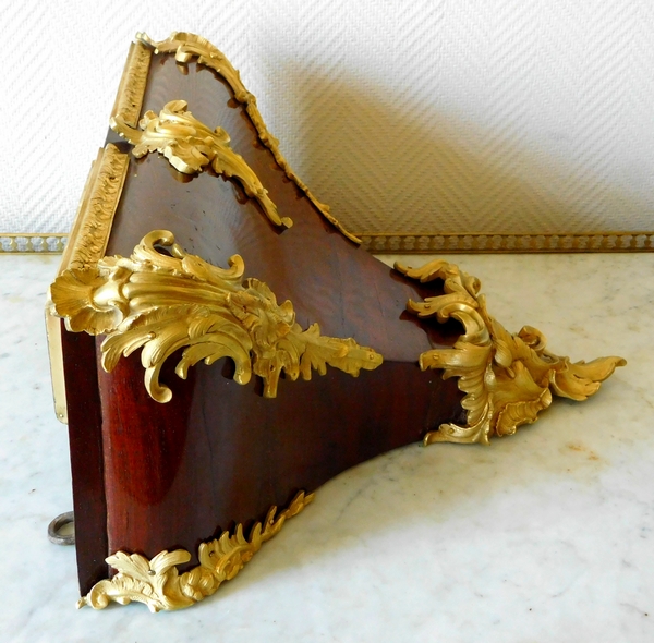 Nicolas Jean Marchand : console de cartel d'époque Louis XV acajou & bronze doré - Estampillée