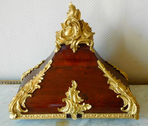 Nicolas Jean Marchand : console de cartel d'époque Louis XV acajou & bronze doré - Estampillée