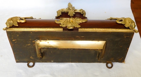 Nicolas Jean Marchand : console de cartel d'époque Louis XV acajou & bronze doré - Estampillée