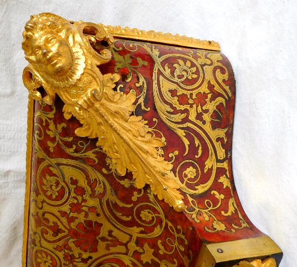 Boulle marquetry clock console, Regency style, mid 19th century production