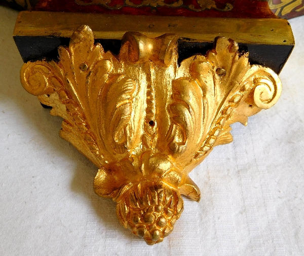 Boulle marquetry clock console, Regency style, mid 19th century production