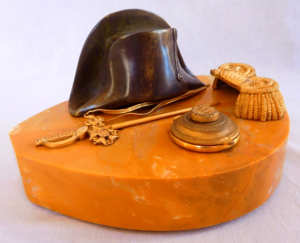 Empire inkwell featuring Emperor Napoleon's attributes, early 19th century
