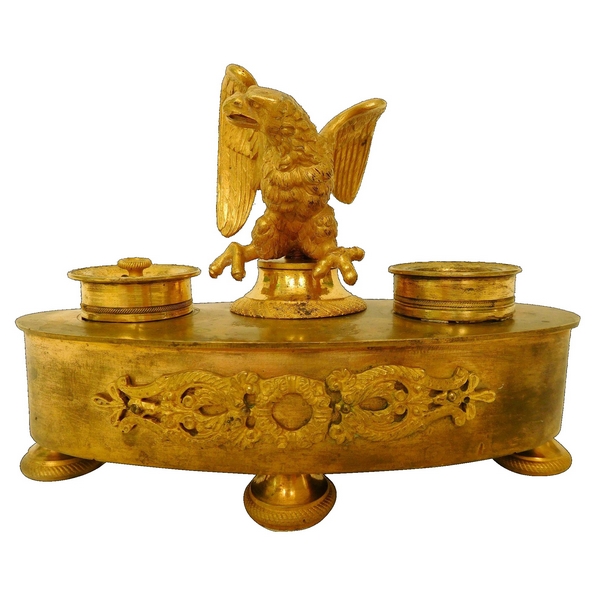 Empire ormolu inkwell - early 19tyh century circa 1800