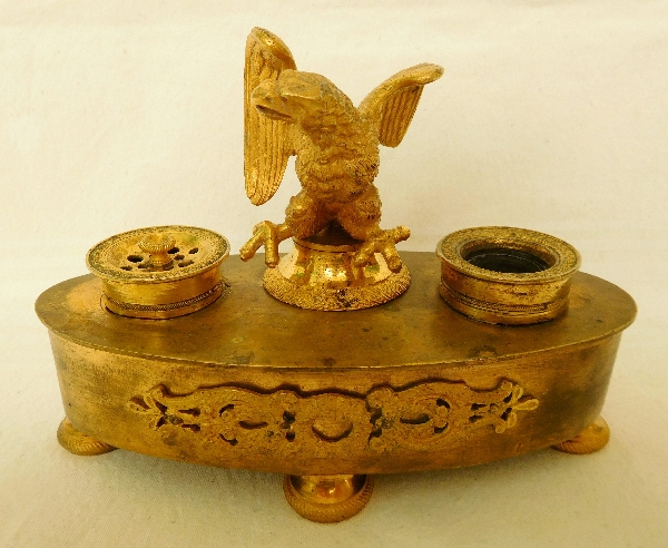 Empire ormolu inkwell - early 19tyh century circa 1800