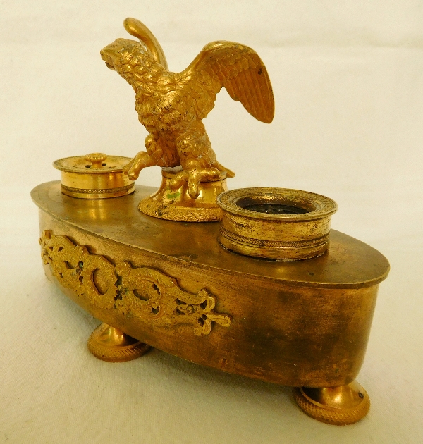 Empire ormolu inkwell - early 19tyh century circa 1800