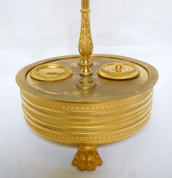 Empire ormolu inkwell, early 19th century production circa 1810 - 1820