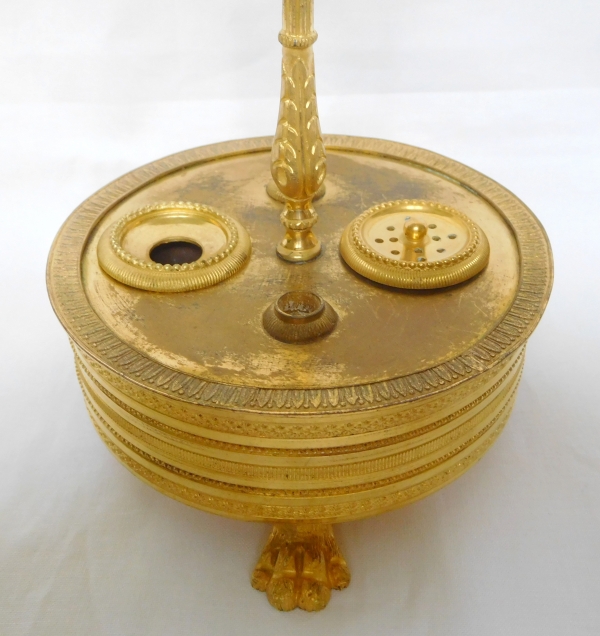 Empire ormolu inkwell, early 19th century production circa 1810 - 1820