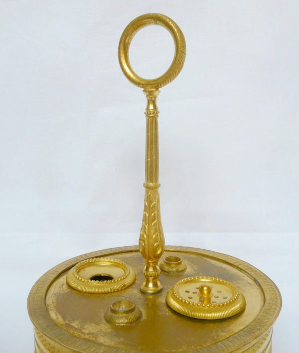 Empire ormolu inkwell, early 19th century production circa 1810 - 1820