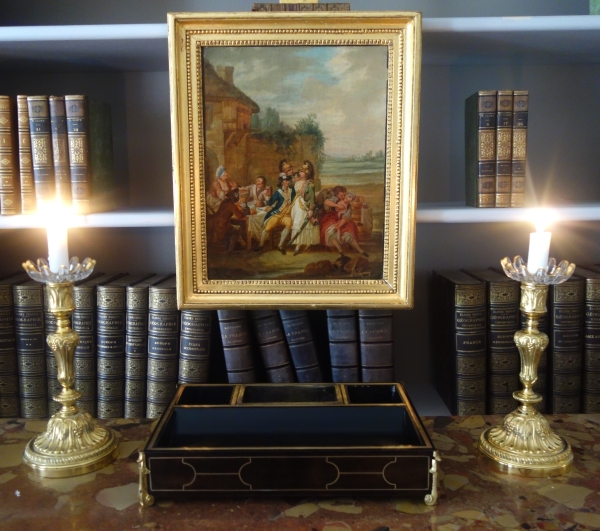 Louis XIV style Boulle marquetry inkwell - Napoleon III period - 19th century circa 1850