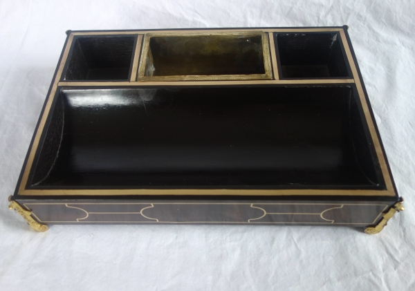 Louis XIV style Boulle marquetry inkwell - Napoleon III period - 19th century circa 1850