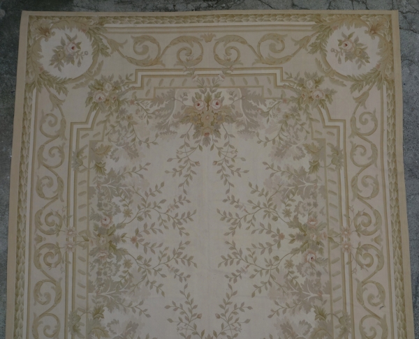 Louis XVI style Aubusson carpet, 19th century - Napoleon III production - 457cm x 360cm