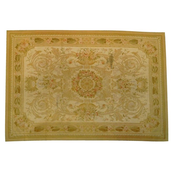 Grand tapis d'Aubusson d'époque Napoléon III - 420cm x 290cm