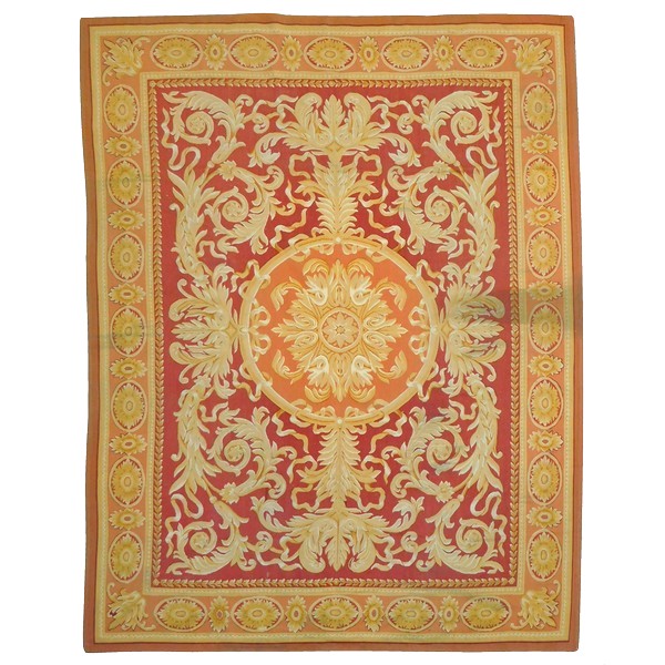 Empire style Aubusson carpet, 19th century - Napoleon III production - 350cm x 260cm