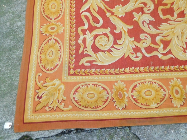 Tapis d'Aubusson de style Empire Restauration, époque XIXe - 350cm x 260cm