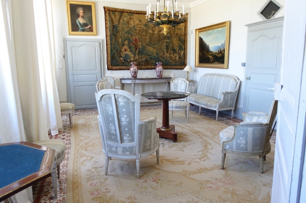 Grand tapis d'Aubusson de style Louis XVI, époque Napoléon III - 436cm x 301cm