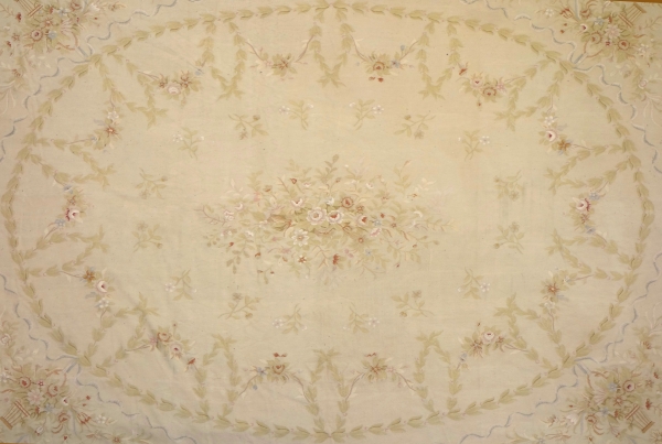 Grand tapis d'Aubusson de style Louis XVI, époque Napoléon III - 512cm x 396cm