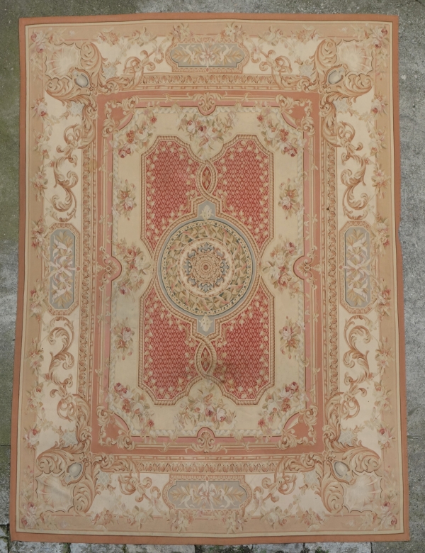 Grand tapis d'Aubusson de style néoclassique - 371cm x 264cm