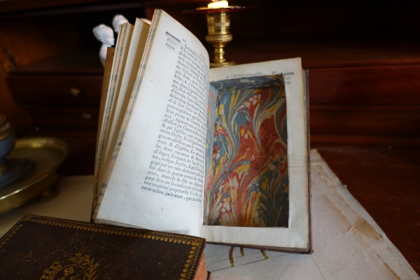 18th century book turned into a hiding place, Count coat of arms