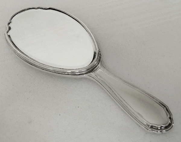 Tetard Frères : French Antique sterling silver mirror