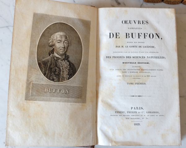 Les Oeuvres Complètes de Buffon en 26 volumes - belle reliure plein cuir - 1829