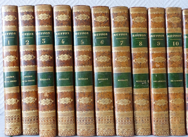 Les Oeuvres Complètes de Buffon en 26 volumes - belle reliure plein cuir - 1829