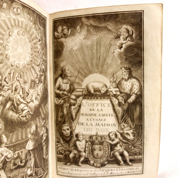 Livre royal - l'Office de la Semaine Sainte, aux armes de Louis XV, souvenir historique