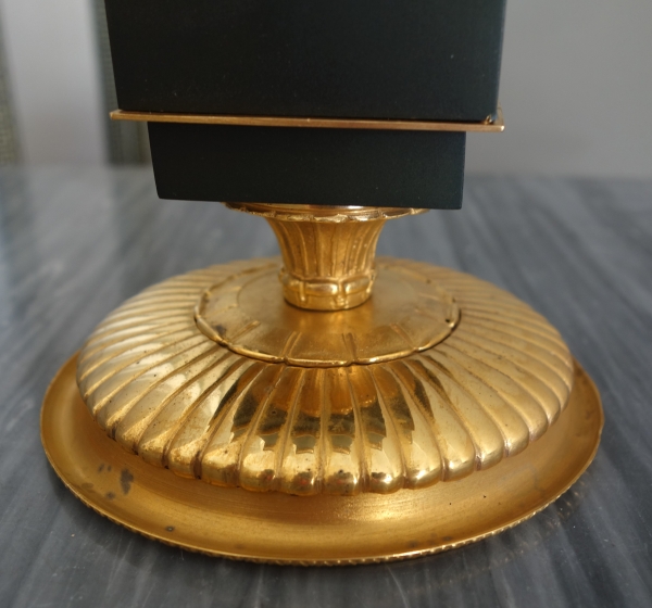 Paire de cassolettes Empire en bronze patiné et doré - Epoque Restauration