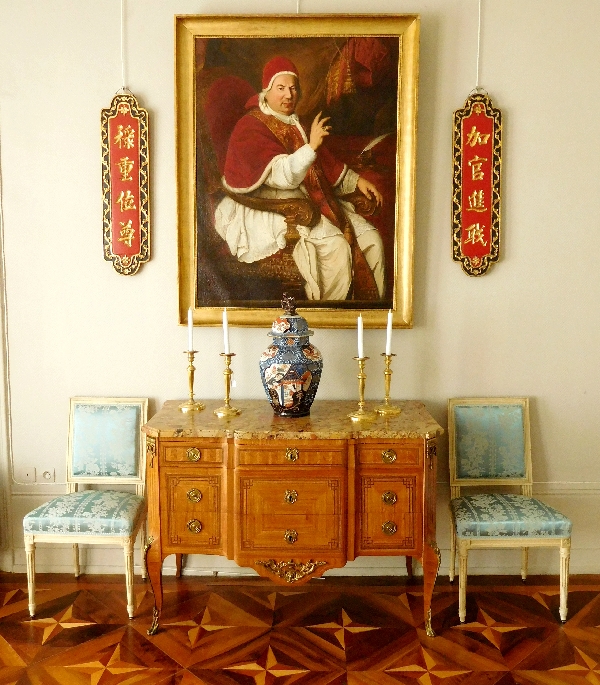 Pair of Chinese lacquer panels - red black and gold - China 19th century