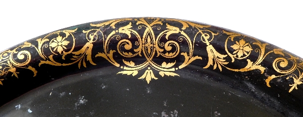 Napoleon III - mid-19th century painted iron tray