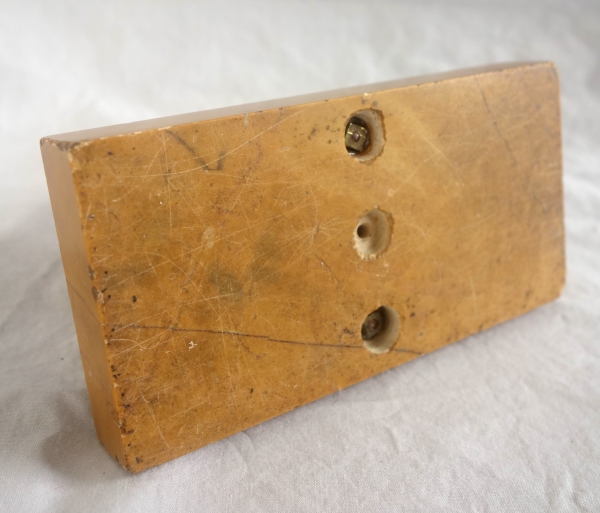 Porte lettres en bronze et marbre jaune de Sienne - époque Empire Restauration - vers 1820