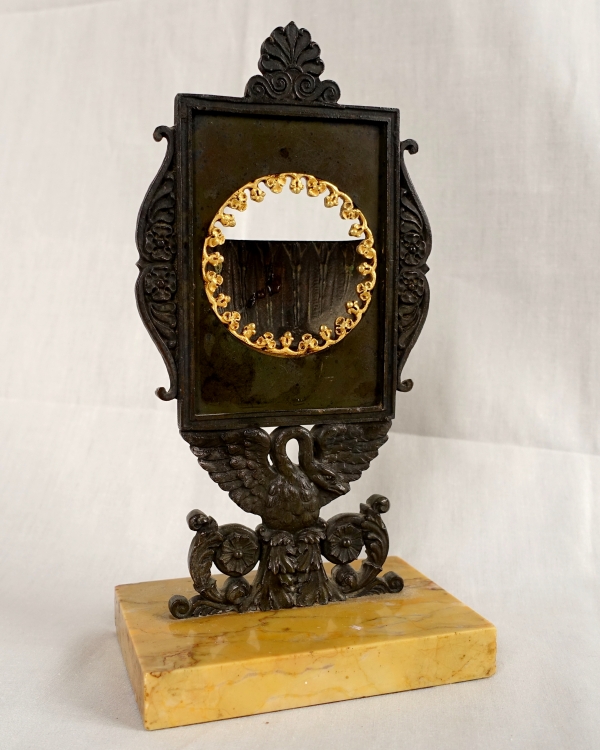 Empire bronze and marble watch holder, early 19th century circa 1820