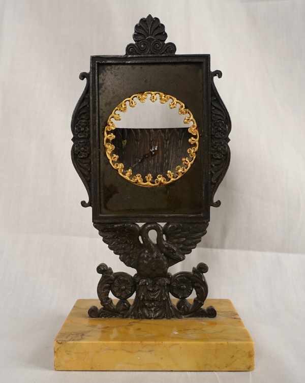 Empire bronze and marble watch holder, early 19th century circa 1820