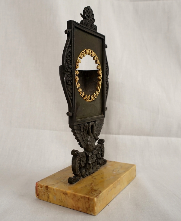 Empire bronze and marble watch holder, early 19th century circa 1820