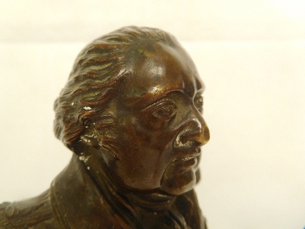 Bronze royalist paperweight - bust of Louis XVIII King of France, early 19th century circa 1820