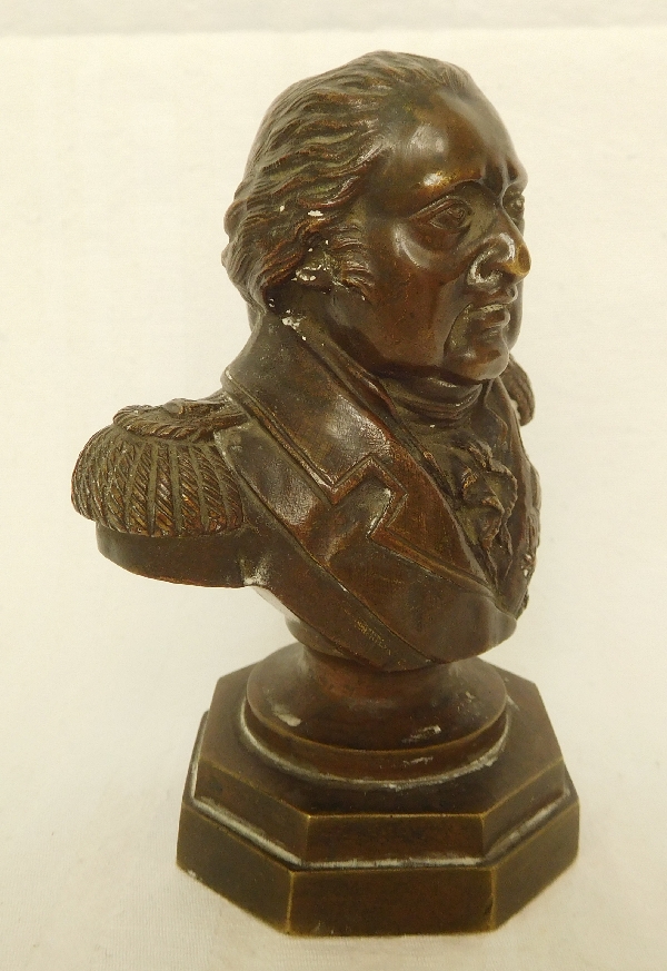 Bronze royalist paperweight - bust of Louis XVIII King of France, early 19th century circa 1820